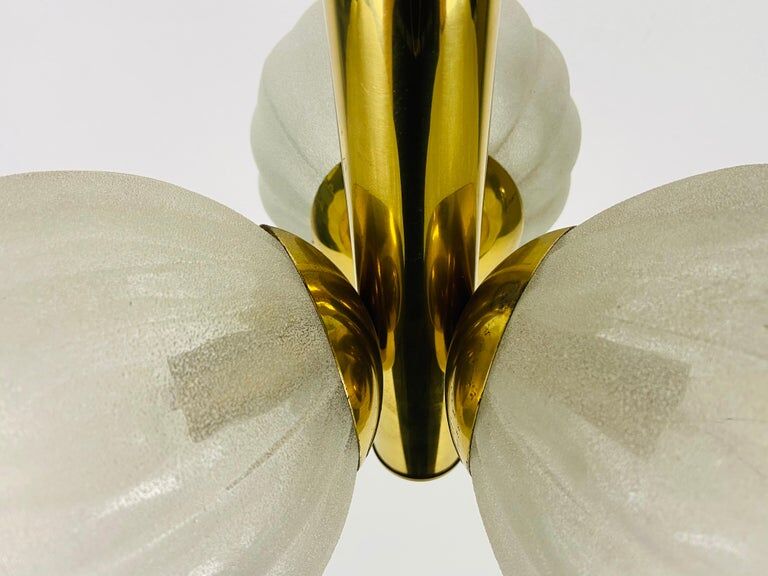 Golden Kaiser chandelier with 3 arms, Germany, 1960s