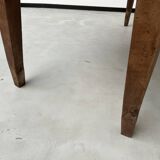Solid walnut farmhouse table with spindle legs