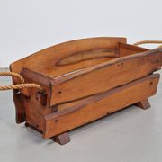 Brutalist Rope Magazine Rack, 1960s