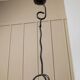 XXL vintage hand-forged iron candlestick, black iron, brutalist wave design, Made in Italy 1970s