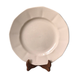 Round dish Digoin Sarreguemines model France powder pink