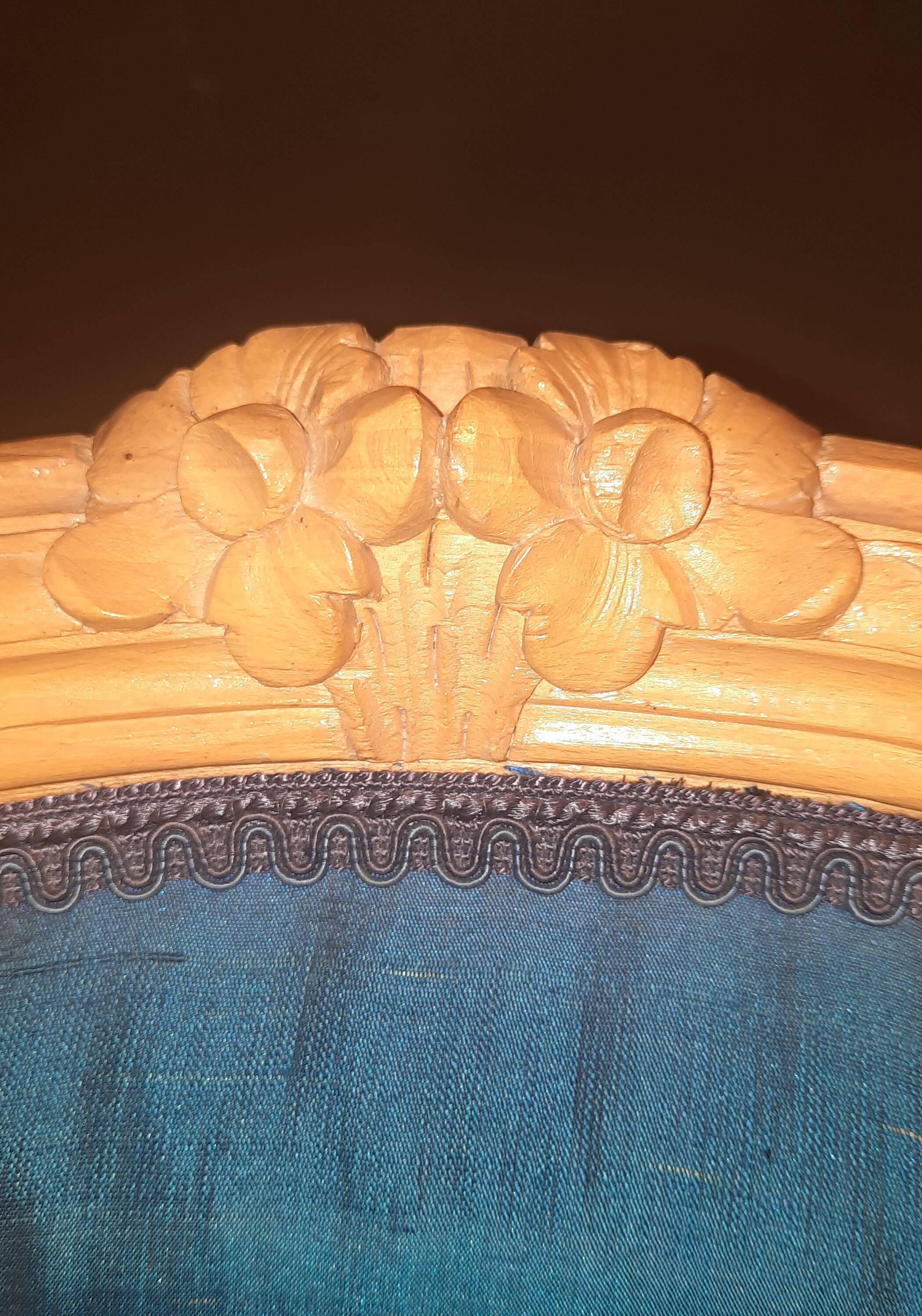 Pair of Louis XV style armchairs