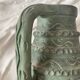 Spanish vase from the 60s-70s, olive green-grey ceramic, 31 cm.