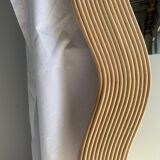 Zigzag rattan foot mirror H:182cm