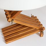 Wooden accordion lamp, 1970s