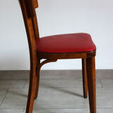 Vintage red skaï bistro chair