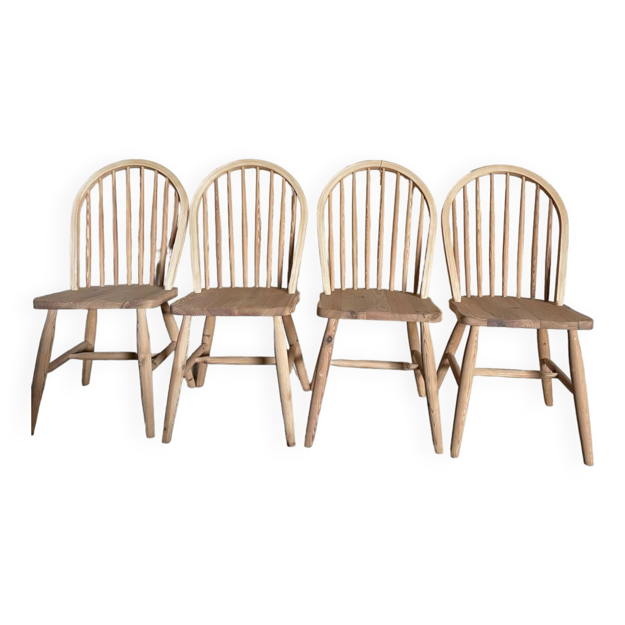 Lot of Ercol Windsor style wooden chairs