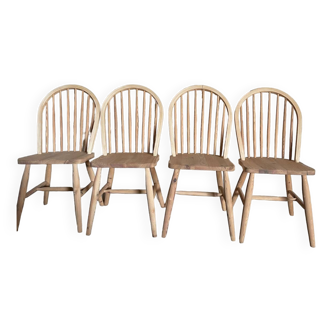 Lot of Ercol Windsor style wooden chairs