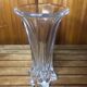 Old VANNES Crystal Vase Vintage Molded Glass #A410