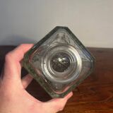 Rectangular carafe in cut glass, Bohemian crystal style