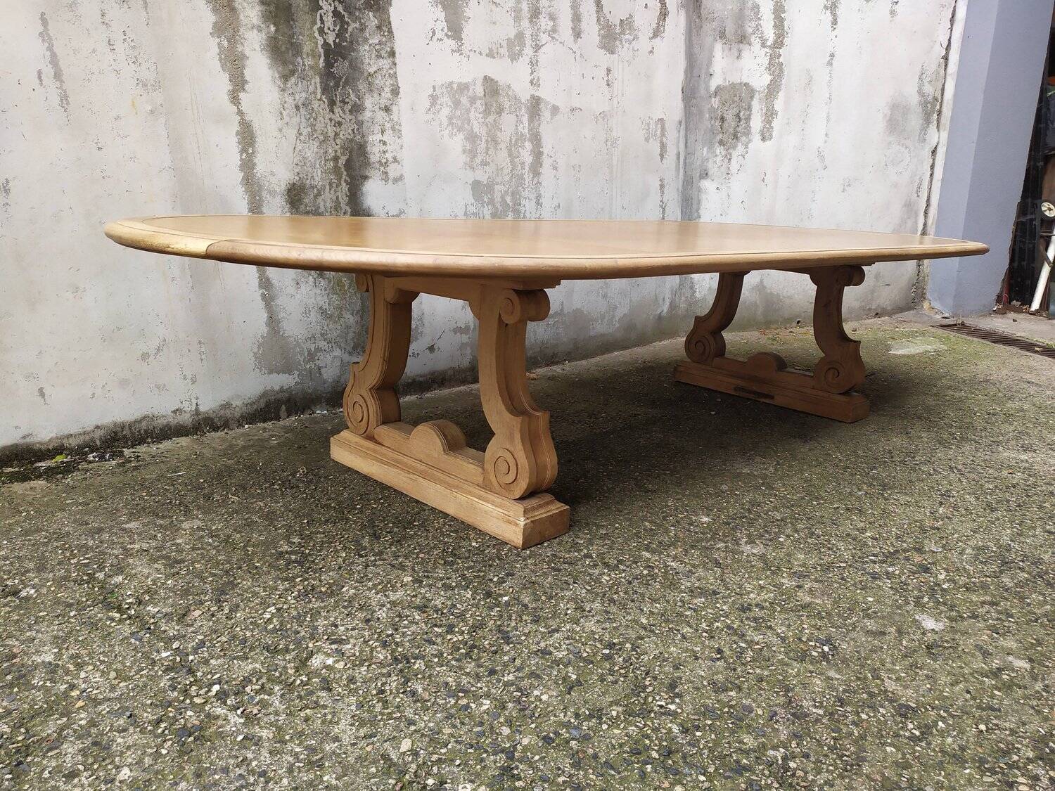 Table de conférence chêne cuir