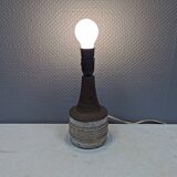 Ceramic table lamp, Danish, from the 1970s-80s. In earth tones.