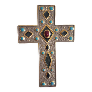 Croix céramique émaillée