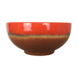 Orange and brown ceramic salad