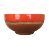 Orange and brown ceramic salad