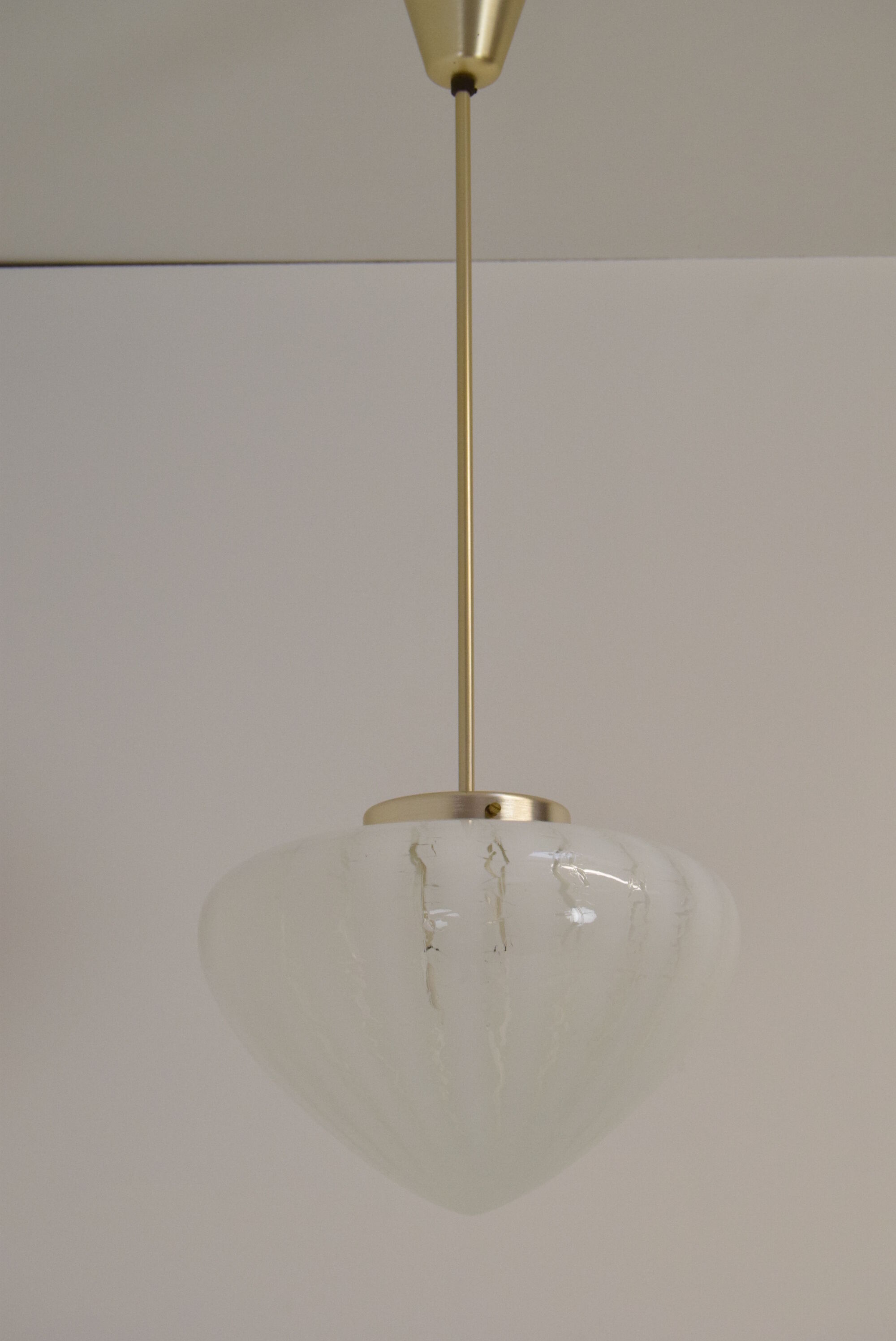 Mid-century Glass Pendant,Czechoslovakia,1970's.