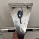 Pair of stainless steel wall lights 1980