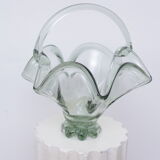 Basket-shaped glass basket