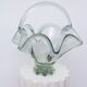 Corbeille en verre forme panier