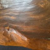 Table basse brutaliste  en orme