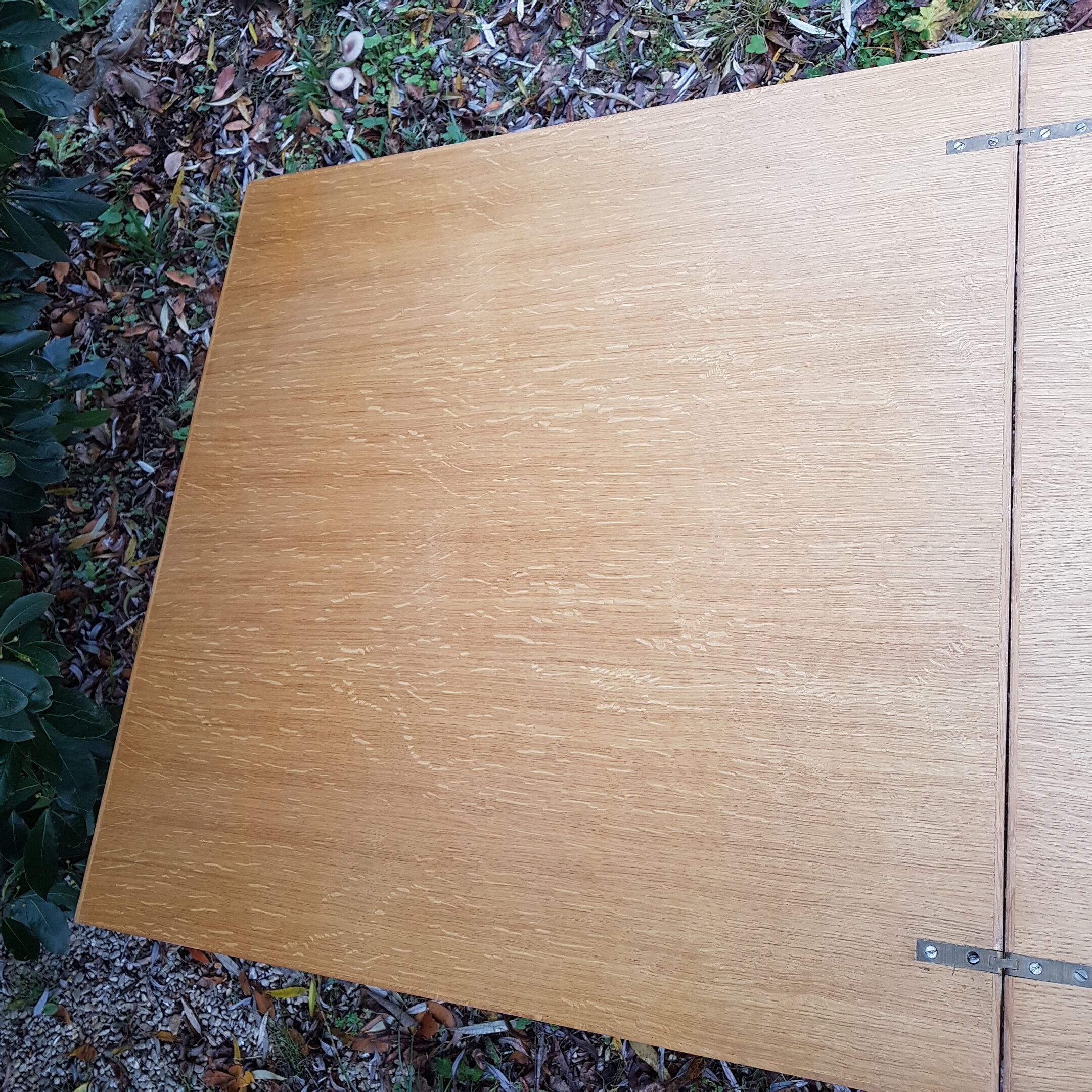 Vintage table with compass feet