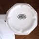 Set of 4 white porcelain cups from Apilco + saucers