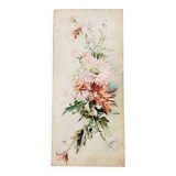 Watercolor bouquet of peonies signed vintage
