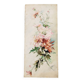 Watercolor bouquet of peonies signed vintage