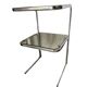 Vintage 1970s side table in smoked glass and chrome.