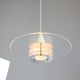 Scandinavian Duett Plexiglas and Metal Pendant Lamp from Landskrona Sweden