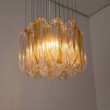 Suspension « Quadrifoglio » en verre de Murano par VeArt, années 1970