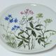 Six flat plates Alcée model porcelain Bernardaud Limoges floral decoration