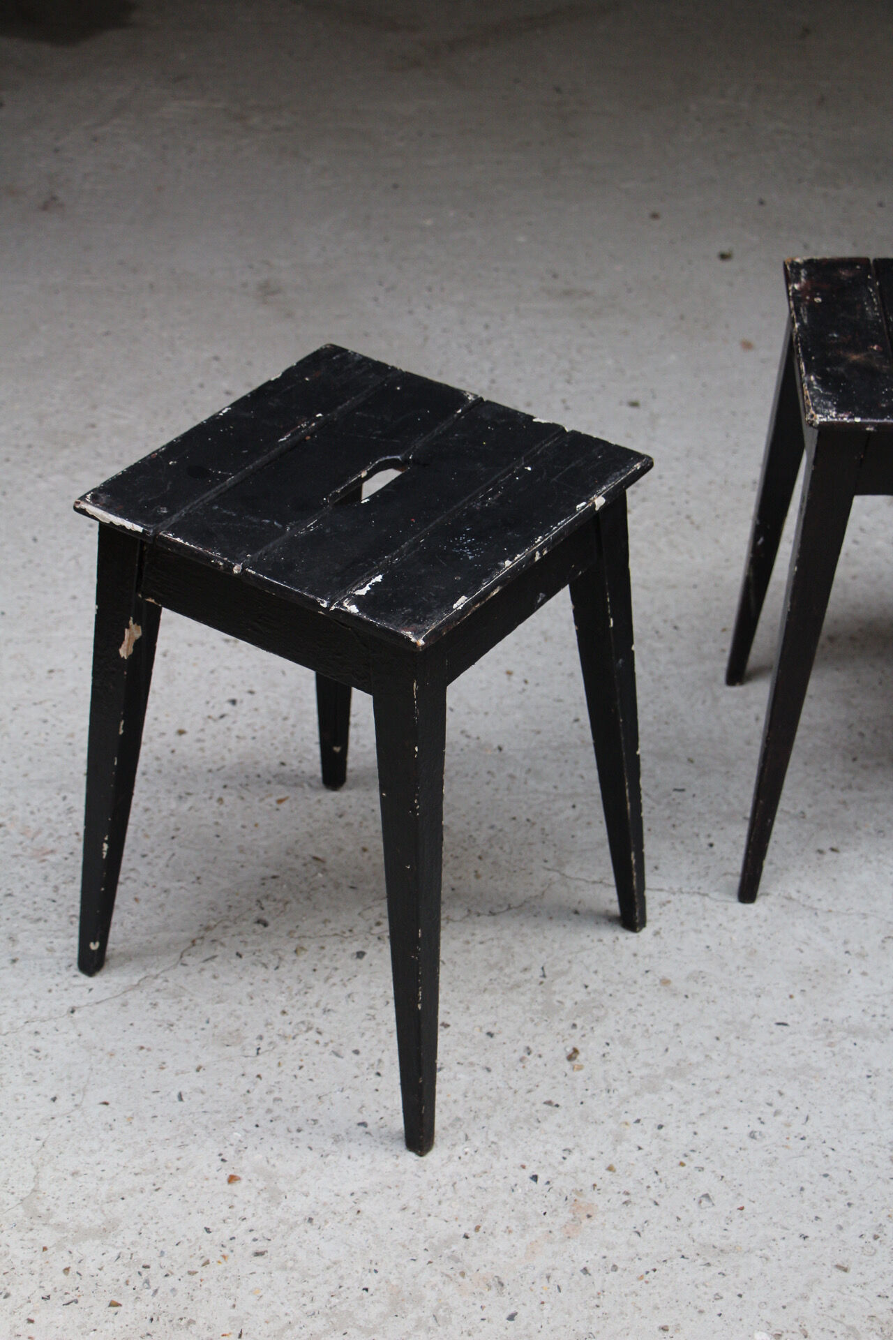 Pair of painter's studio stools France 1950