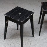 Pair of painter's studio stools France 1950