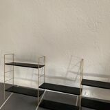 Set 2 shelves vintage thong 6 trays