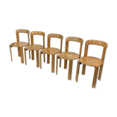 Set of five chairs, model Rey 33, Bruno Rey for Dietiker / Kusch & Co