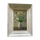 Tableau ancien bouquet de pâquerettes