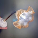 Applique tulipe vintage en verre dépoli