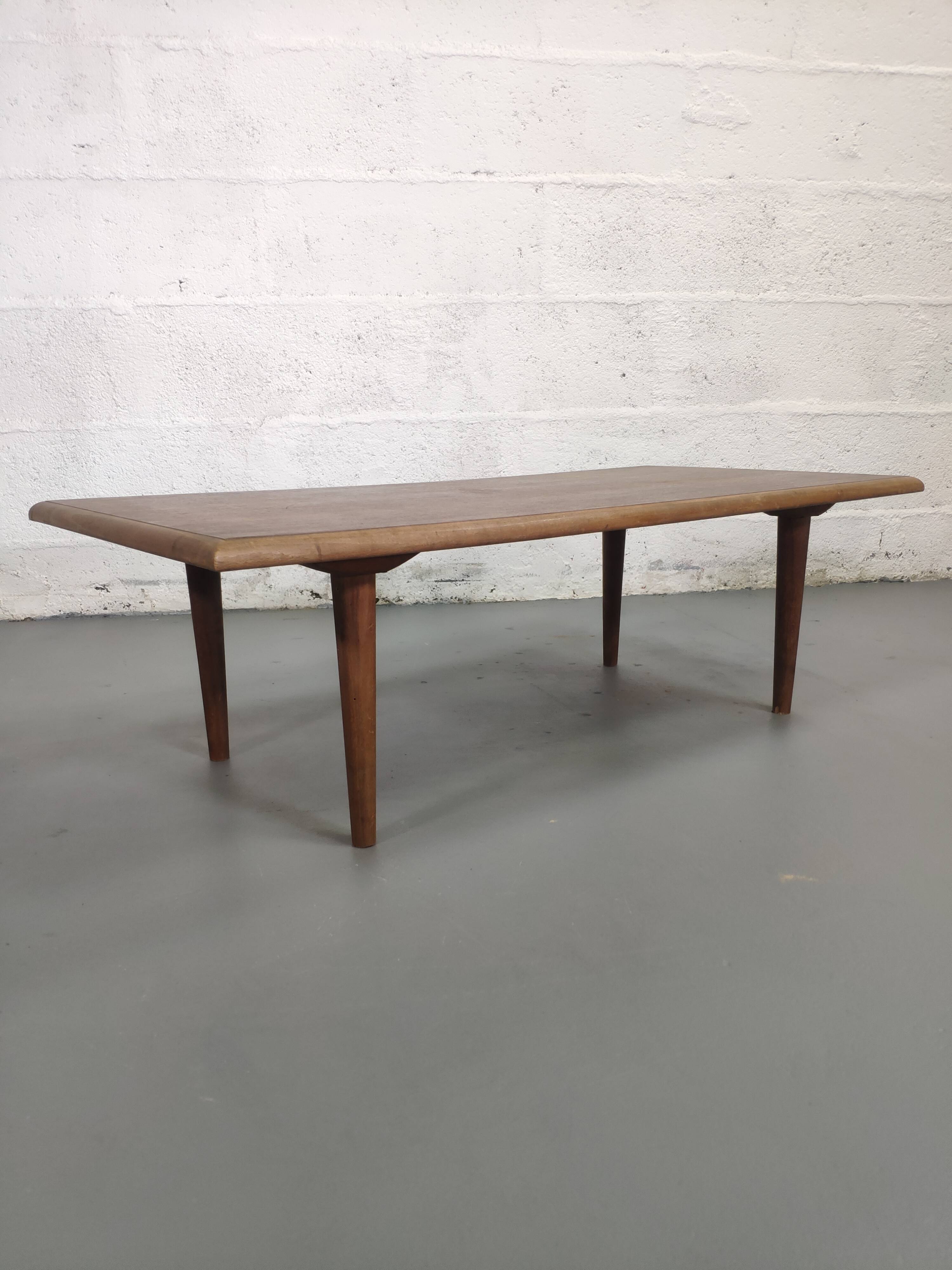 Rectangular vintage coffee table
