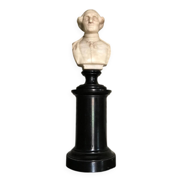 Bust of an Italian prelate in alabaster.