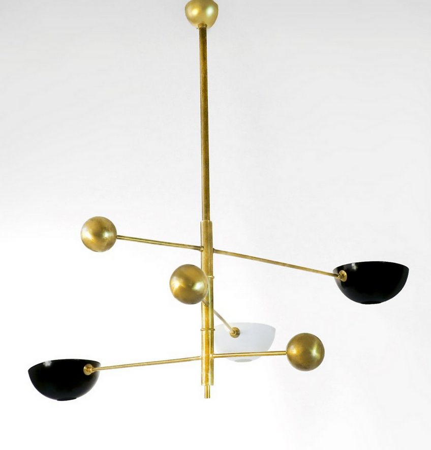 Chandelier Planetario Brass 3 Arms