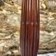 Pair of large retro lamps with wooden column base 72 cm