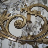 Napoleon III chandelier with crystal pendants, signed Portieux 19th century