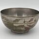 Antique ISLAMIC BOWL in tinned BRASS with engraved decoration and colored patterns