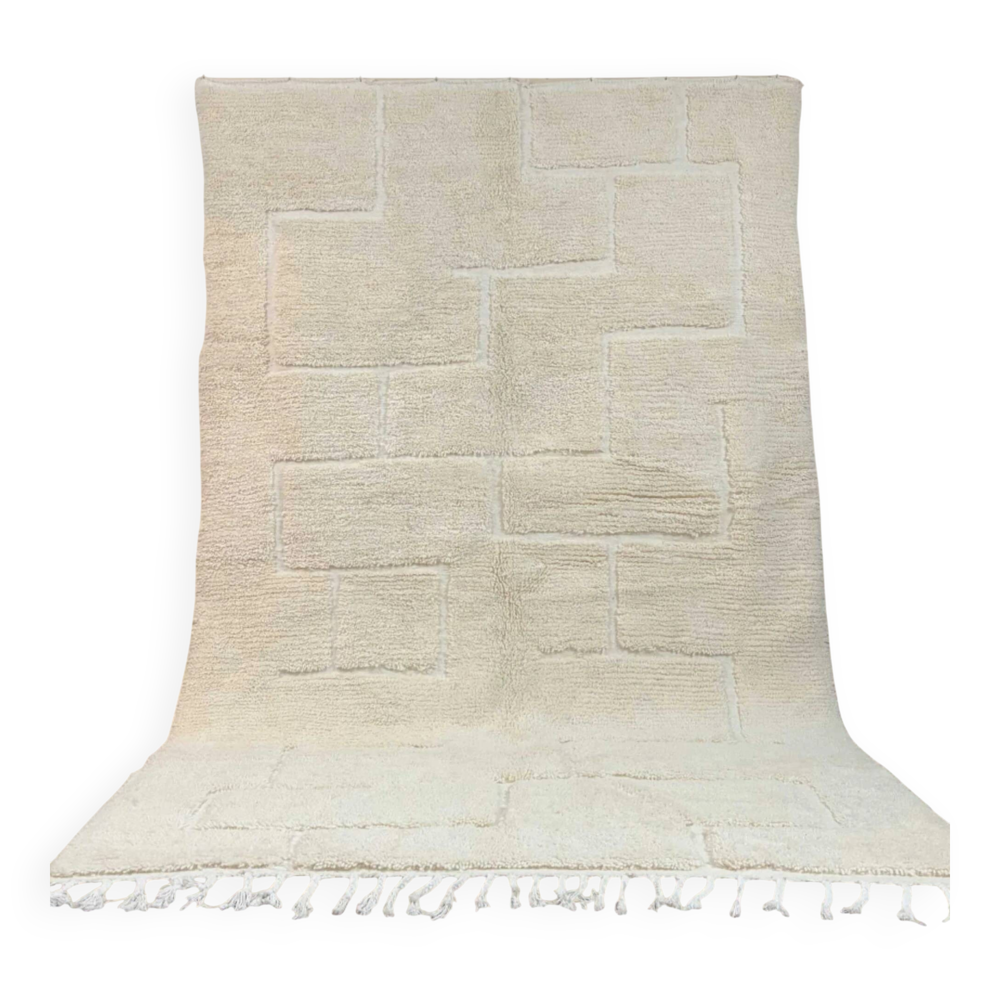 Ecru Beni Ouarain Berber Rug