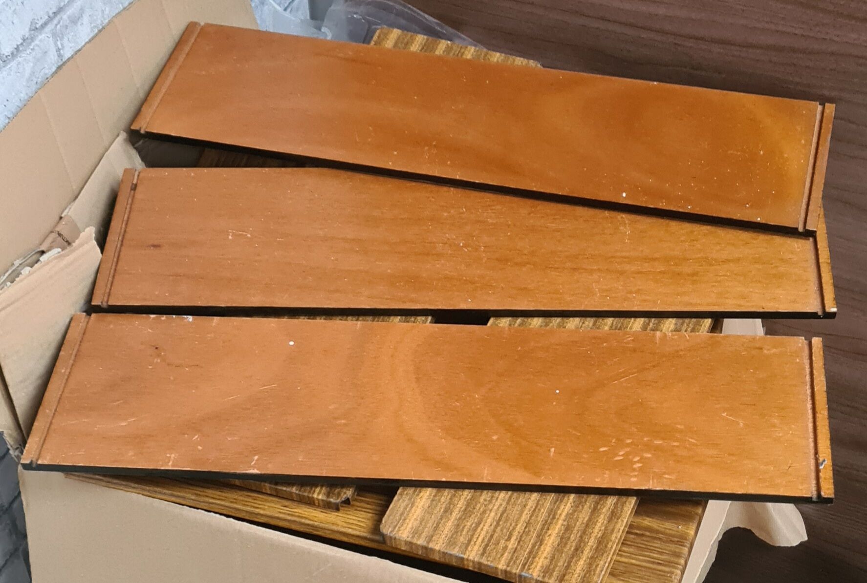 Floor 1960 string wood rising black smooth