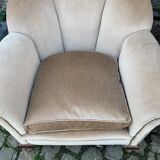 Pair of art deco shell armchairs
