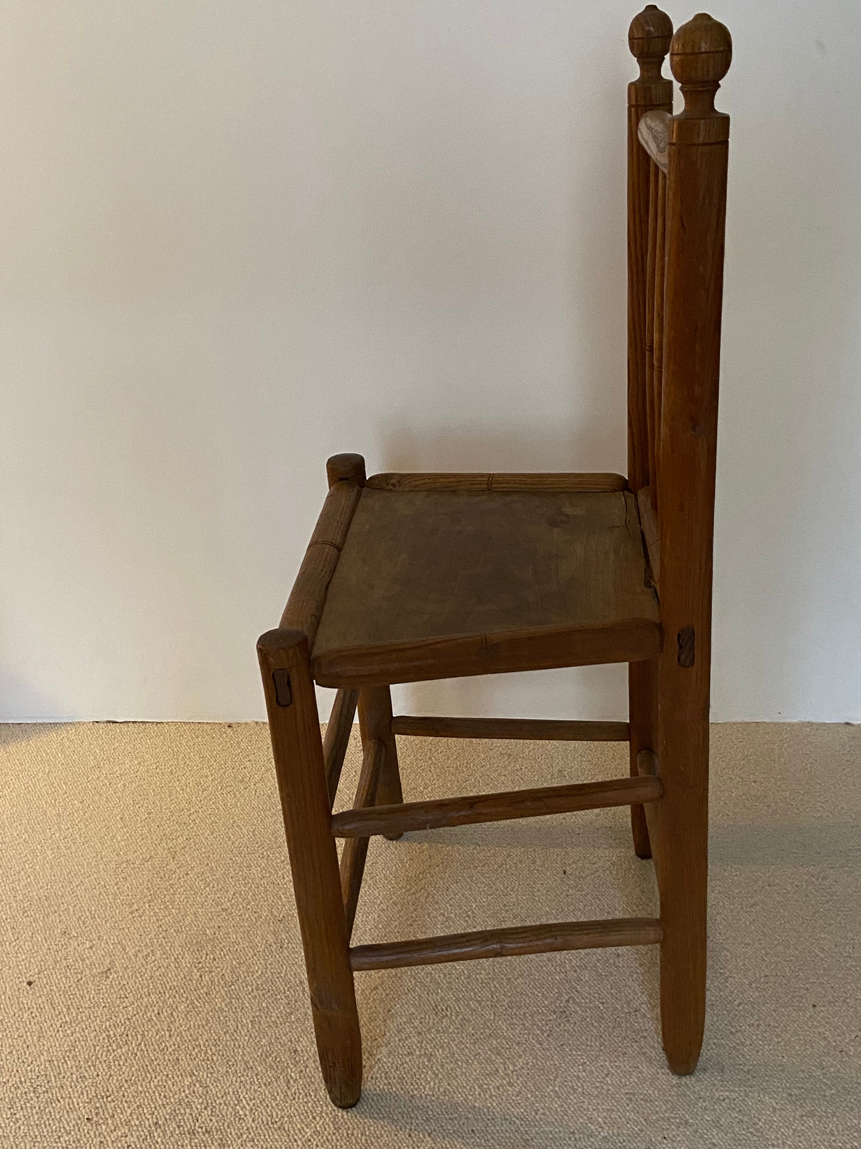 Wooden convent chair 19th century