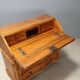 Antique cherry wood cabinet with drop-down front, 3 drawers, Italy, 20th century.