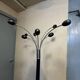 Italian design coat rack – Chrome metal and black lacquer – 1960s-1970s